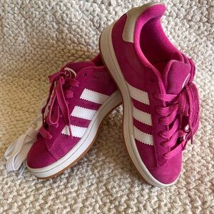 Adidas Campus 00s Fuchsia and White Sneakers